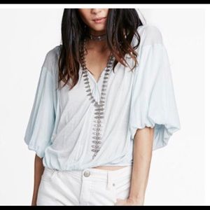 Free People Bell Sleeve Blouse NWT